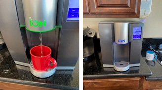 Hot and cold water dispenser reduces plastic waste