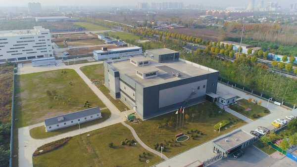 aerial view of bimeda building in Shijiazhuang, China